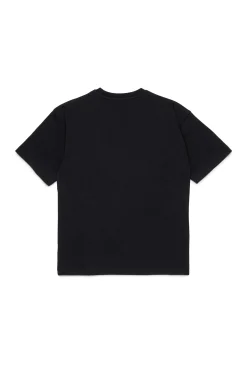 Oval D By Diesel | Oval D By Diesel>DIESEL Used-effect Oval D logo T-shirt black