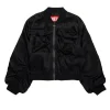 Jackets And Padded Jackets>DIESEL Utility-style satin bomber jacket black