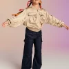 Jackets And Padded Jackets>DIESEL Utility-style satin bomber jacket beige