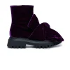 Boots And Combat Boots | Boots And Combat Boots>N°21 Velvet midi boots with puffy knot violet