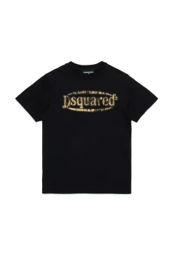 T-Shirts | Logomania>DSQUARED2 Vintage branded T-shirt black