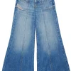 Jeans | Denim-Mania>DIESEL Vintage effect blue flare jeans - D-Akii blue denim