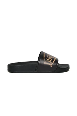 Logomania | Logomania>DSQUARED2 Vintage logo slide slippers black