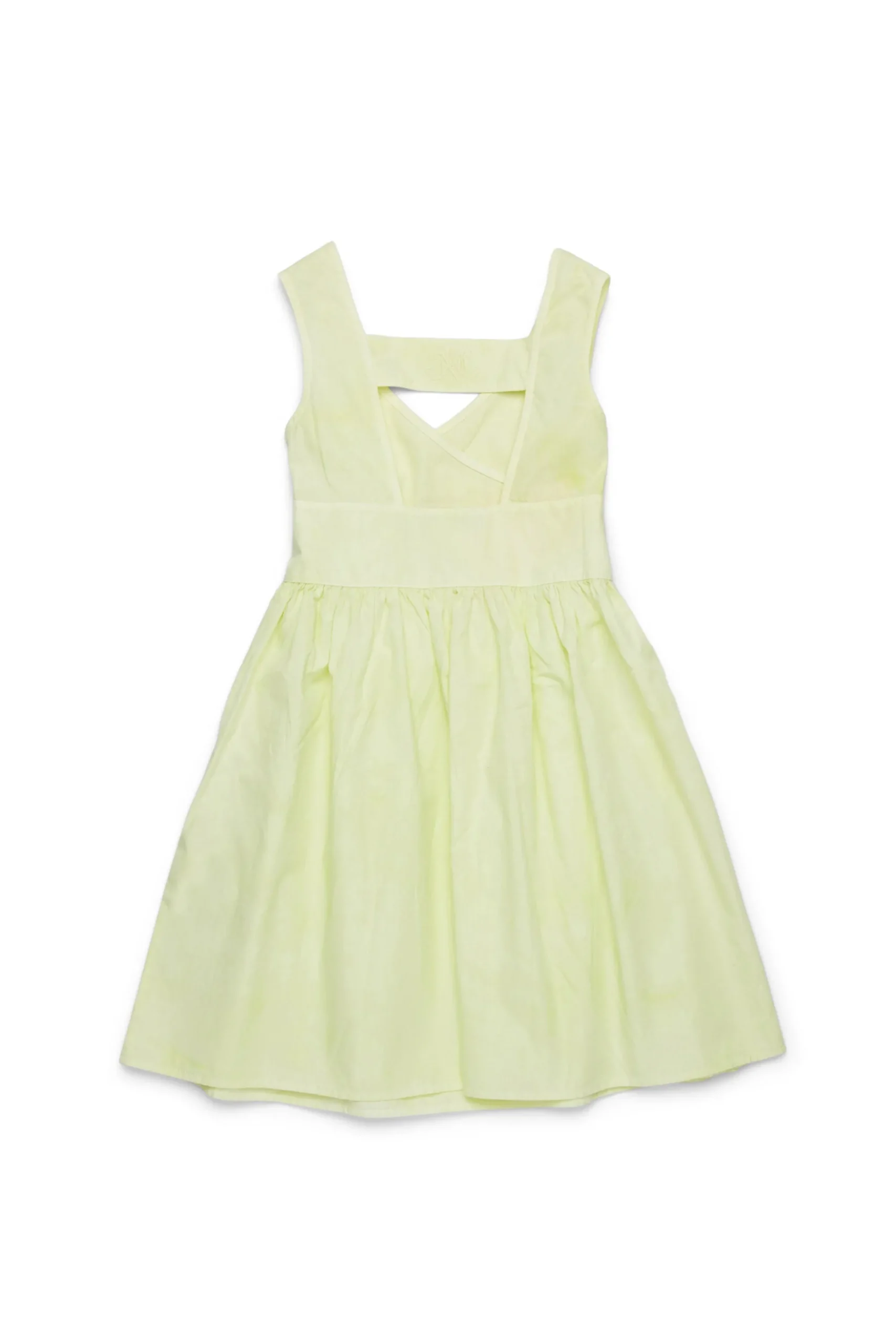 Dresses>MAX&Co. Watercolour effect poplin wallet dress cream yellow