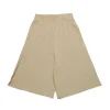 Shorts | Shorts>MM6 MAISON MARGIELA Wide-leg fleece shorts with splits beige