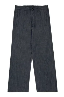 Party Looks | Party Looks>N°21 Wide-leg jeans in chambray denim blue denim