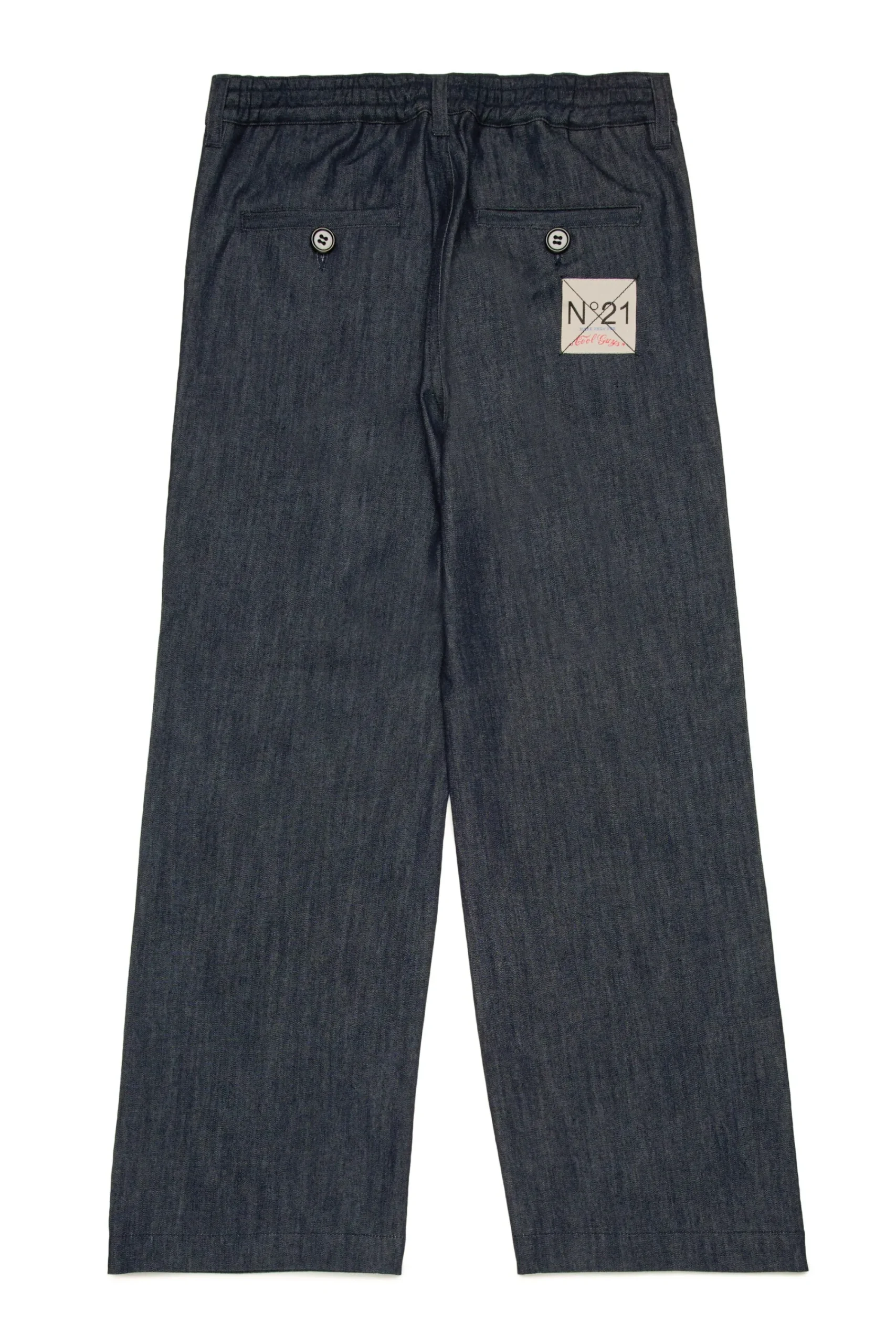 Party Looks | Party Looks>N°21 Wide-leg jeans in chambray denim blue denim