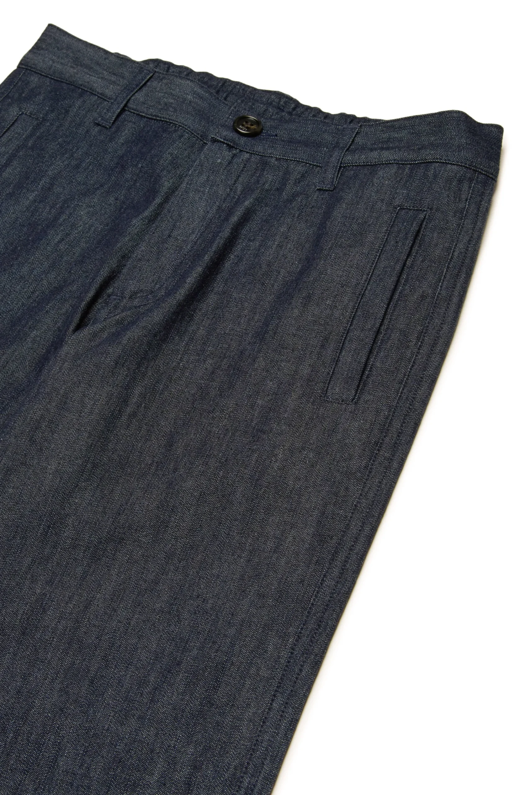 Party Looks | Party Looks>N°21 Wide-leg jeans in chambray denim blue denim