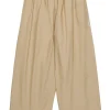 Pants | Pants>MM6 MAISON MARGIELA Wide-leg pants with gathers beige