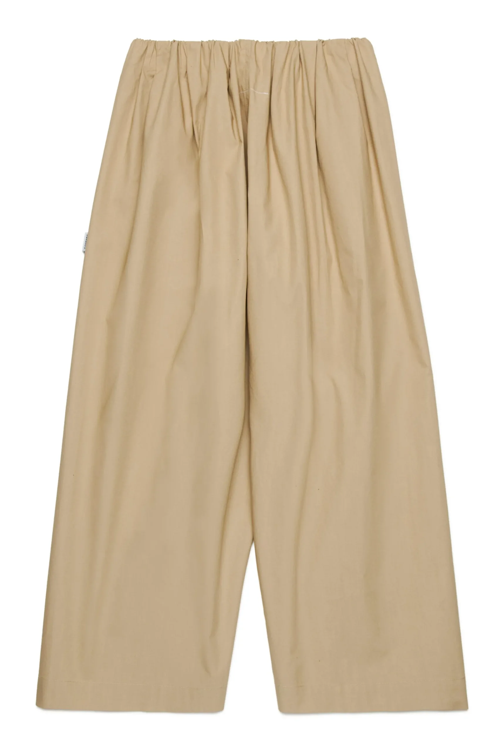 Pants | Pants>MM6 MAISON MARGIELA Wide-leg pants with gathers beige