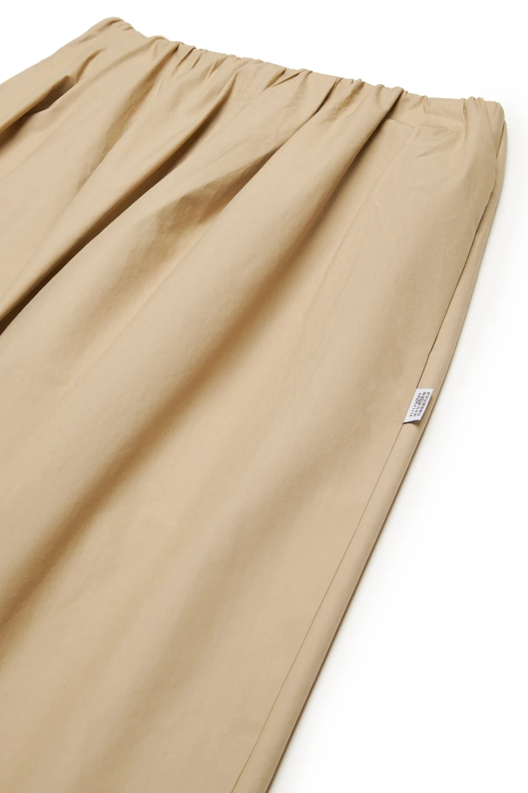 Pants | Pants>MM6 MAISON MARGIELA Wide-leg pants with gathers beige