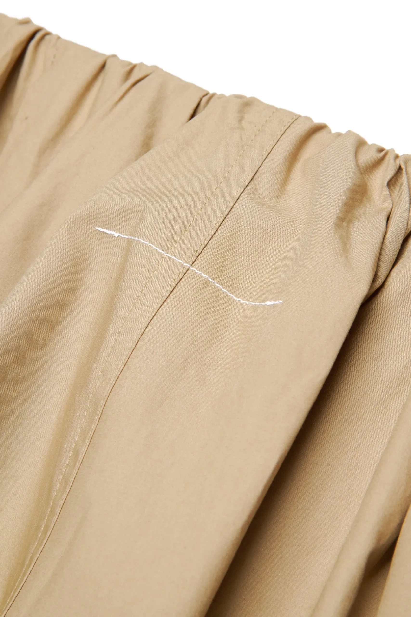 Pants | Pants>MM6 MAISON MARGIELA Wide-leg pants with gathers beige