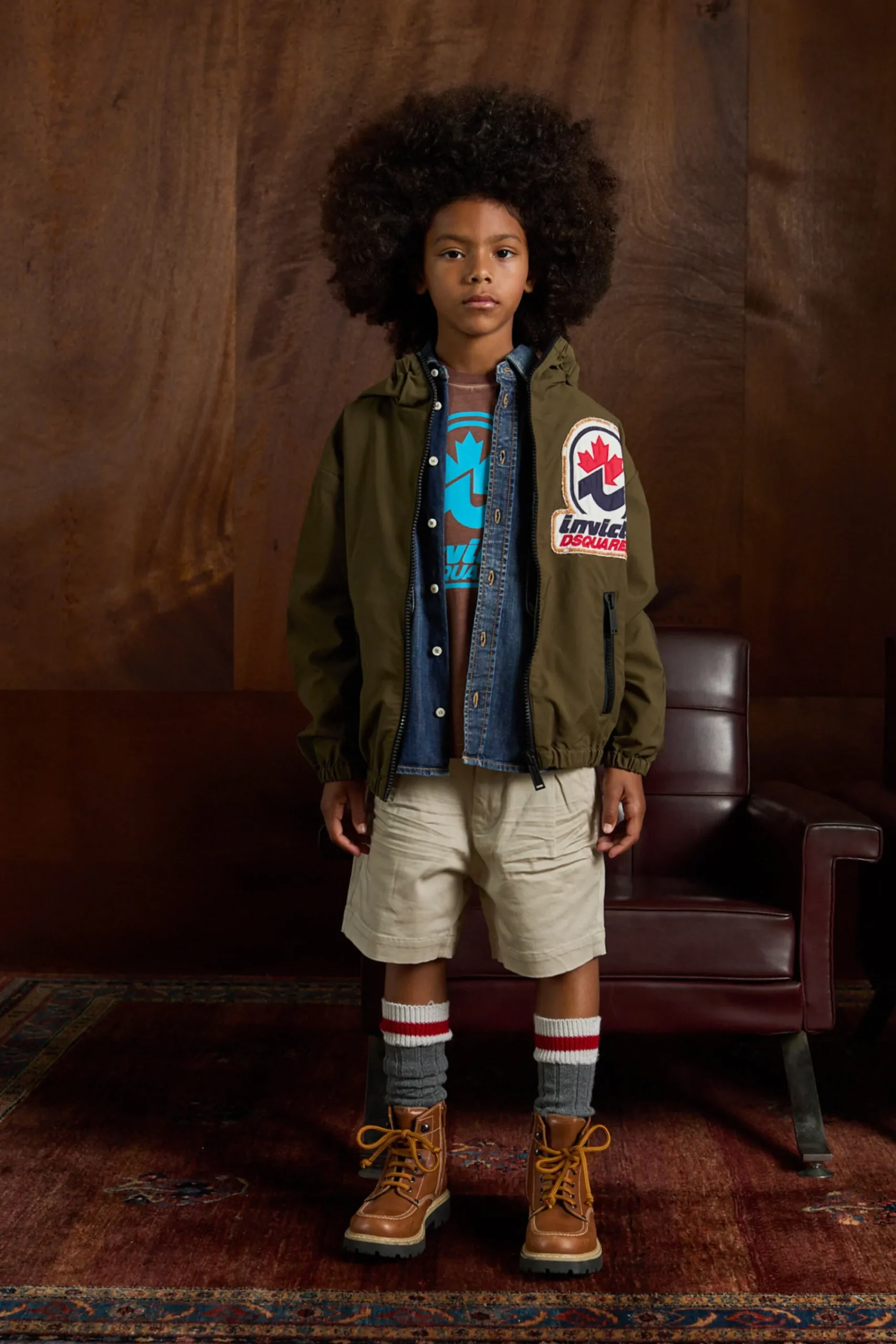 Jackets And Padded Jackets | Jackets And Padded Jackets>DSQUARED2 Windbreaker jacket Invicta x dark olive green