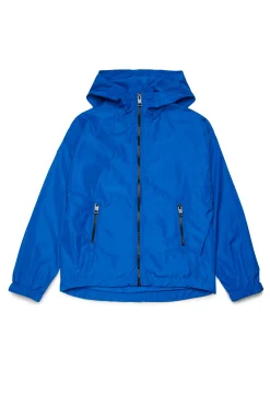 Oval D By Diesel | Oval D By Diesel>DIESEL Windbreaker jacket with maxi Oval D logo bright bluette