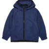 Jackets And Padded Jackets | Oval D By Diesel>DIESEL Windbreaker jacket with maxi Oval D logo blue peacoat