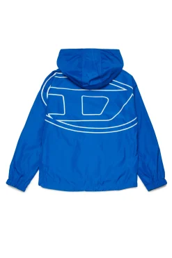 Oval D By Diesel | Oval D By Diesel>DIESEL Windbreaker jacket with maxi Oval D logo bright bluette