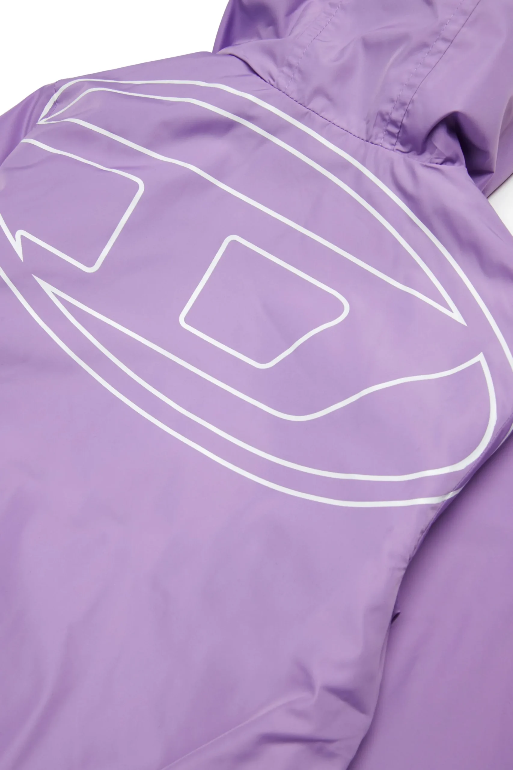 Jackets And Padded Jackets | Oval D By Diesel>DIESEL Windbreaker jacket with maxi Oval D logo lavender