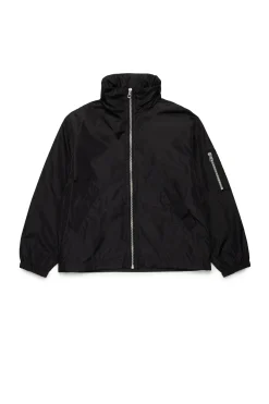 Jackets And Padded Jackets | Jackets And Padded Jackets>MM6 MAISON MARGIELA Windbreaker jacket with Numeric logo black