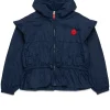 Jackets And Padded Jackets>MAX&Co. Windbreaker jacket with ruffles bluette