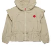 Jackets And Padded Jackets>MAX&Co. Windbreaker jacket with ruffles beige