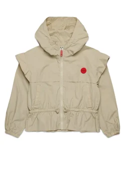 Jackets And Padded Jackets>MAX&Co. Windbreaker jacket with ruffles beige