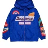 Jackets And Padded Jackets | Jackets And Padded Jackets>DSQUARED2 Windbreaker jacket with Urban graphics blue surf the web