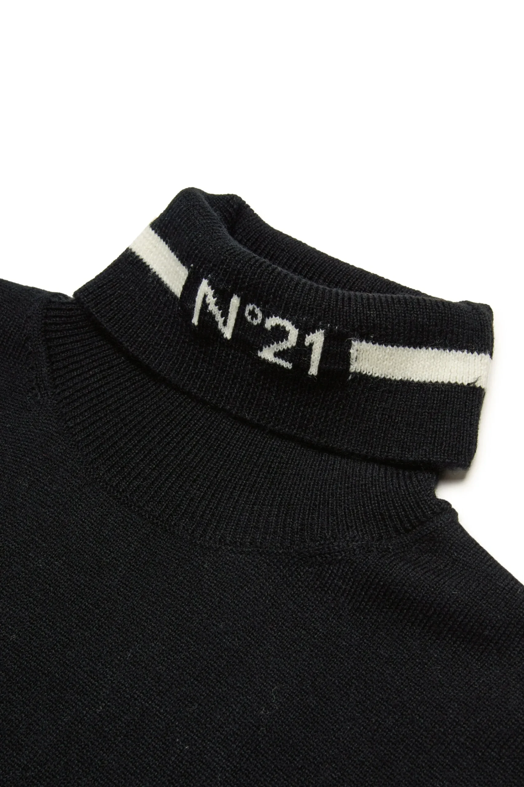 Knitwear>N°21 Wool blend turtleneck sweater black