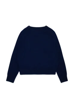 Knitwear>MAX&Co. Wool crew-neck pullover bluette