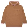 Knitwear>N°21 Wool-blend hooded sweater buckthorn brown