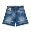 Shorts | Shorts>N°21 Worn-effect denim shorts blue denim