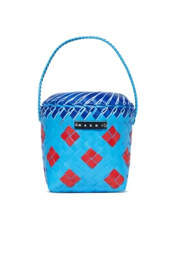 Bags And Backpacks>MARNI Woven Beach Party Bag princess blue