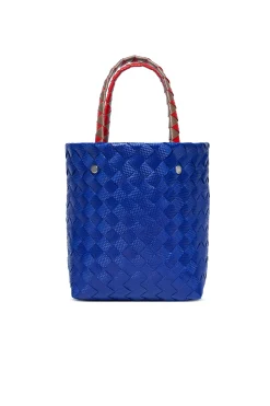 Bags And Backpacks>MARNI Woven Blossom Macro bag bright bluette