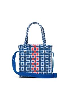 Bags And Backpacks>MARNI Woven Box Basket bag blue