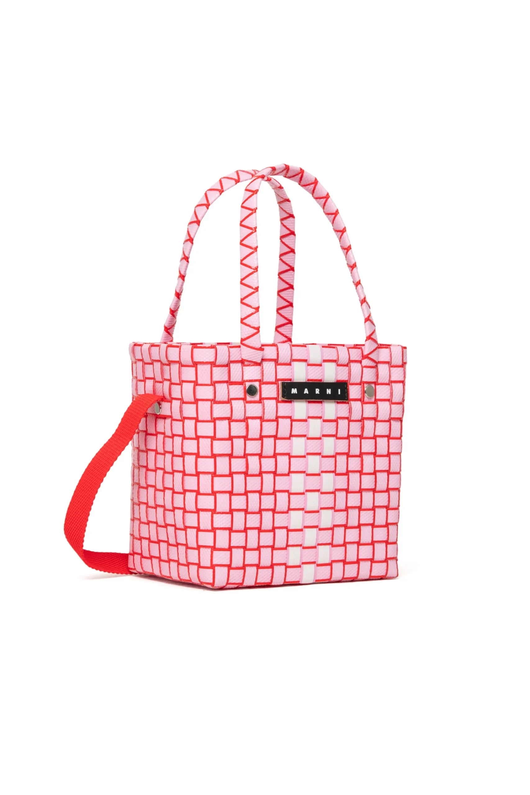 Bags And Backpacks>MARNI Woven Box Basket bag white