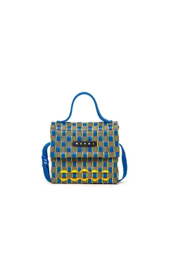 Bags And Backpacks>MARNI Woven Joy Macro bag blue