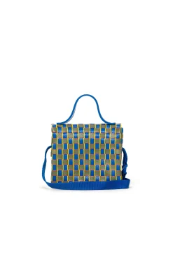 Bags And Backpacks>MARNI Woven Joy Macro bag blue