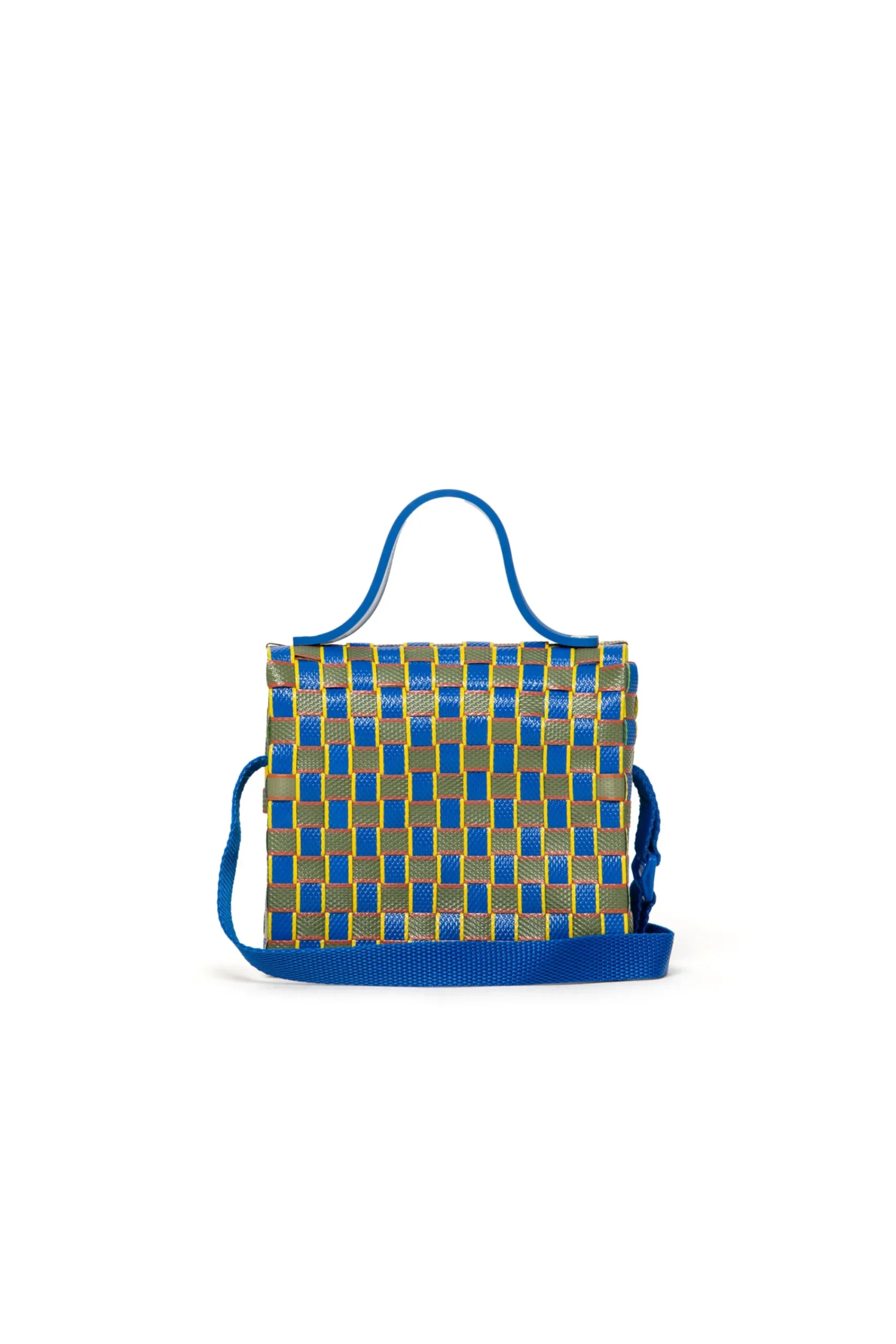 Bags And Backpacks>MARNI Woven Joy Macro bag blue